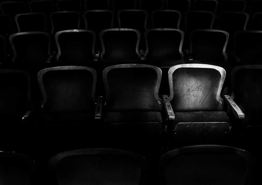 A picture of an empty cinema seat