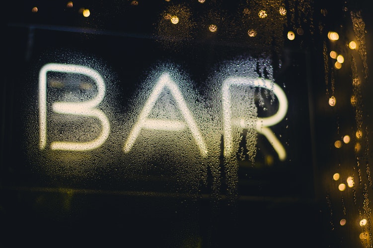 A picture of a bar sign