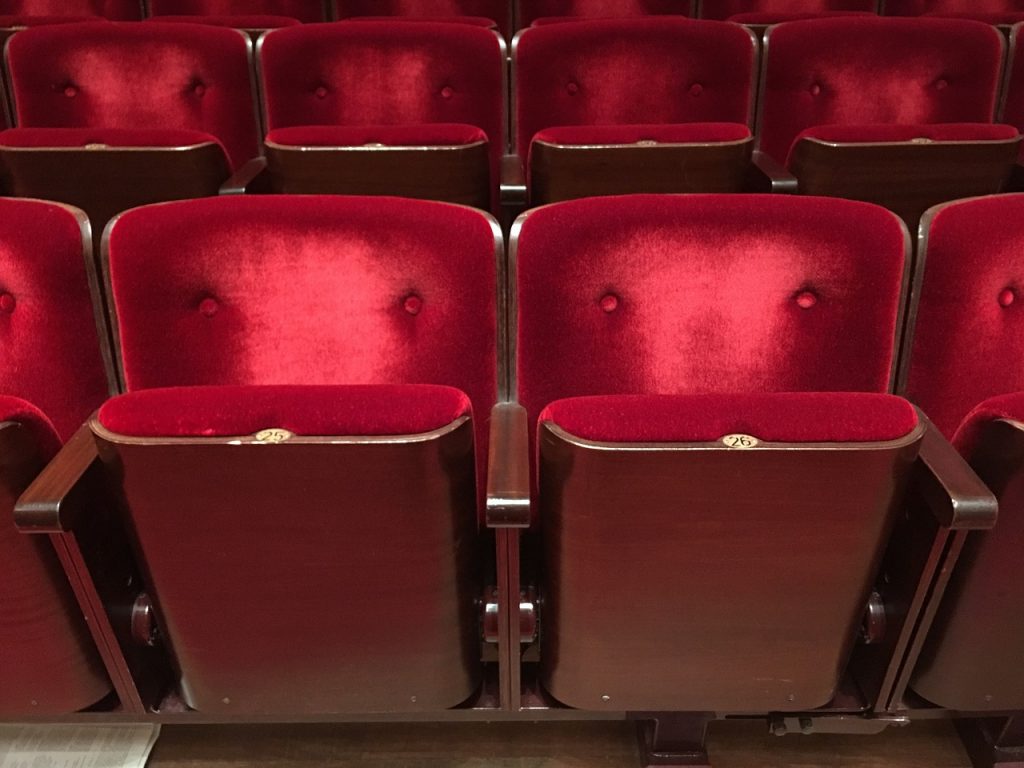 A picture of cinema seats.