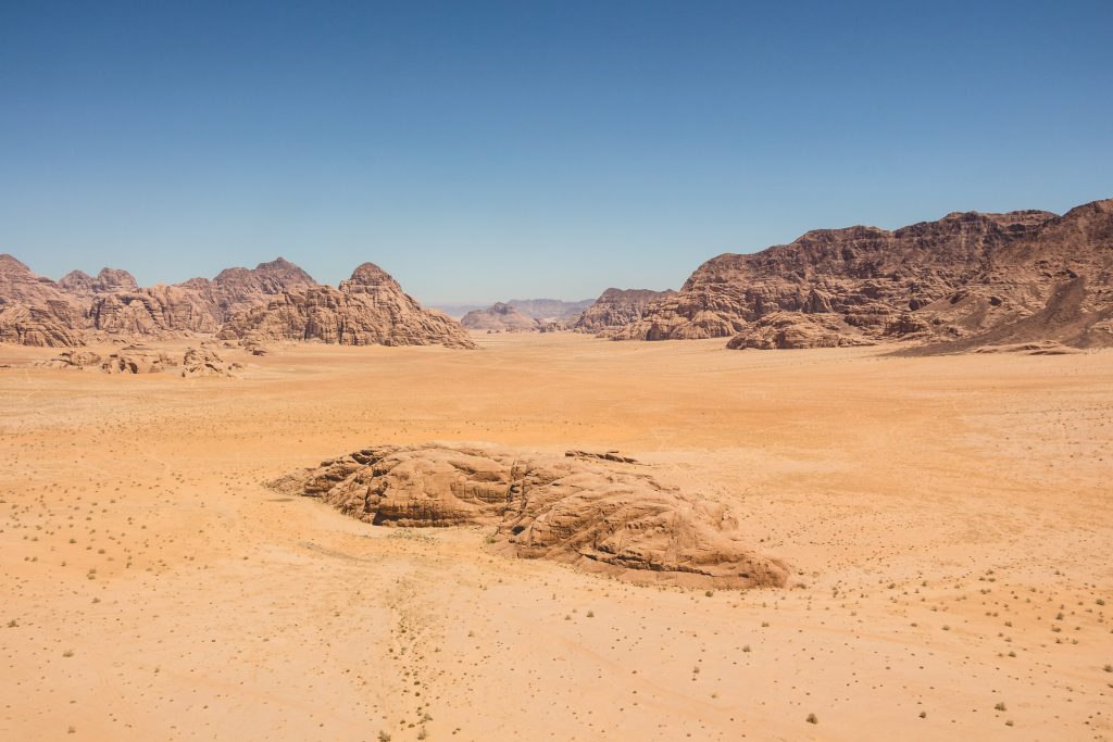 A picture of a red and barren landscape