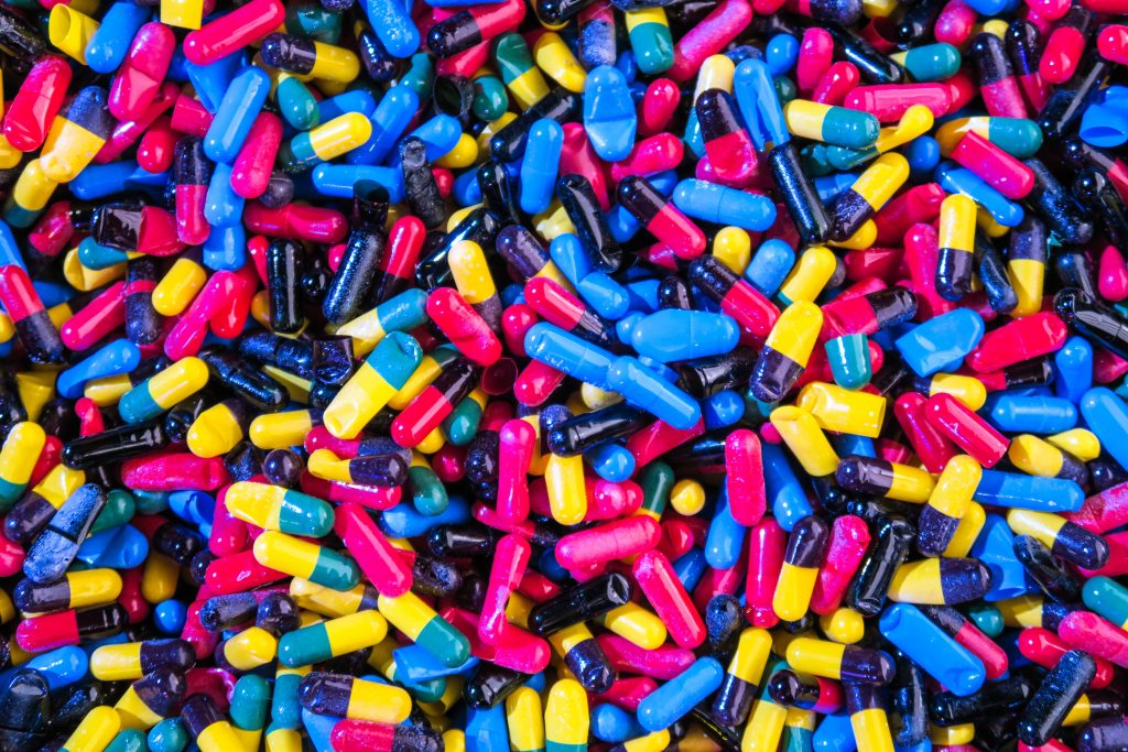 A picture of a pile of pills