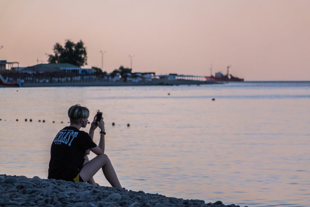 A picture of a person relaxing