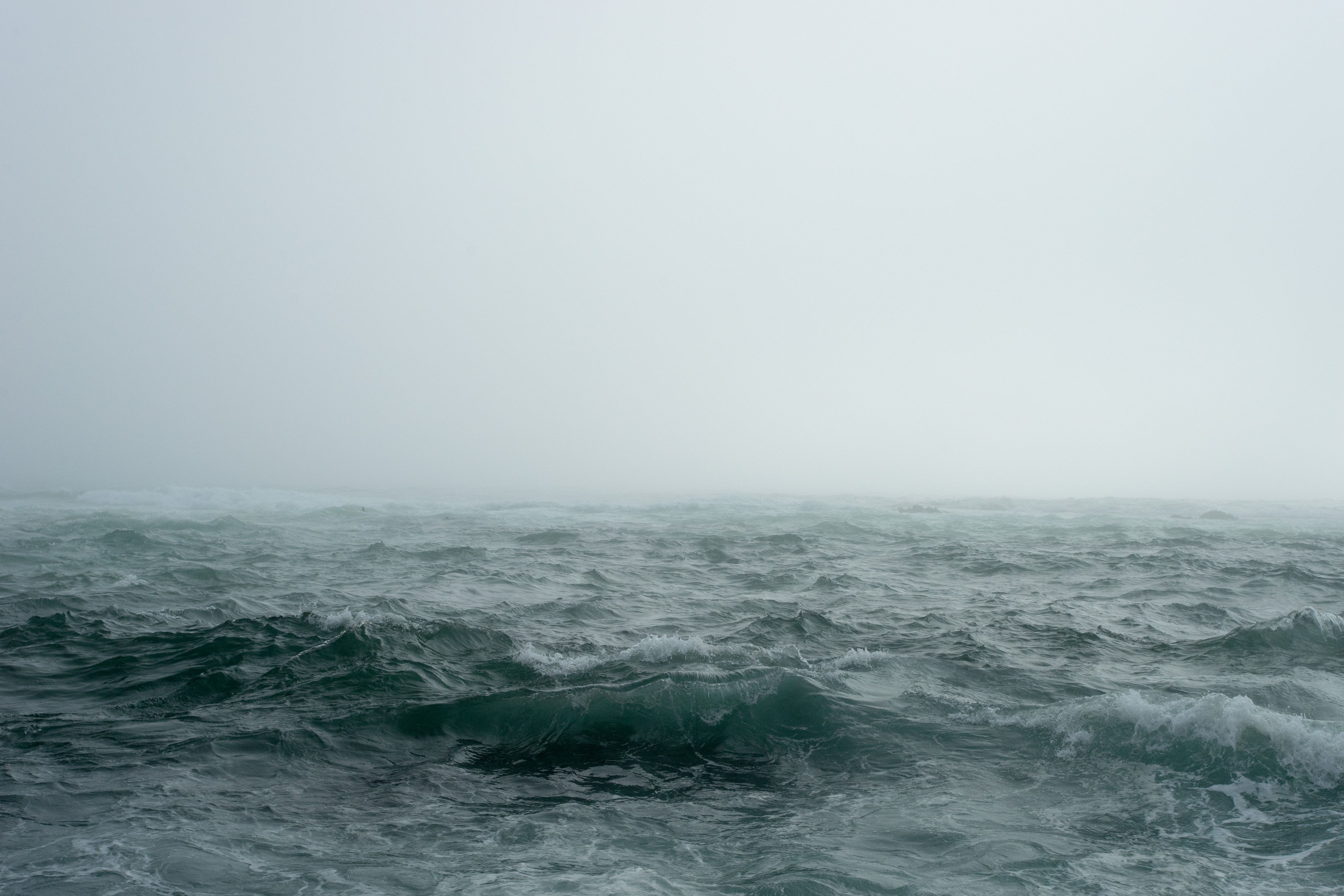 A picture of a grey sea