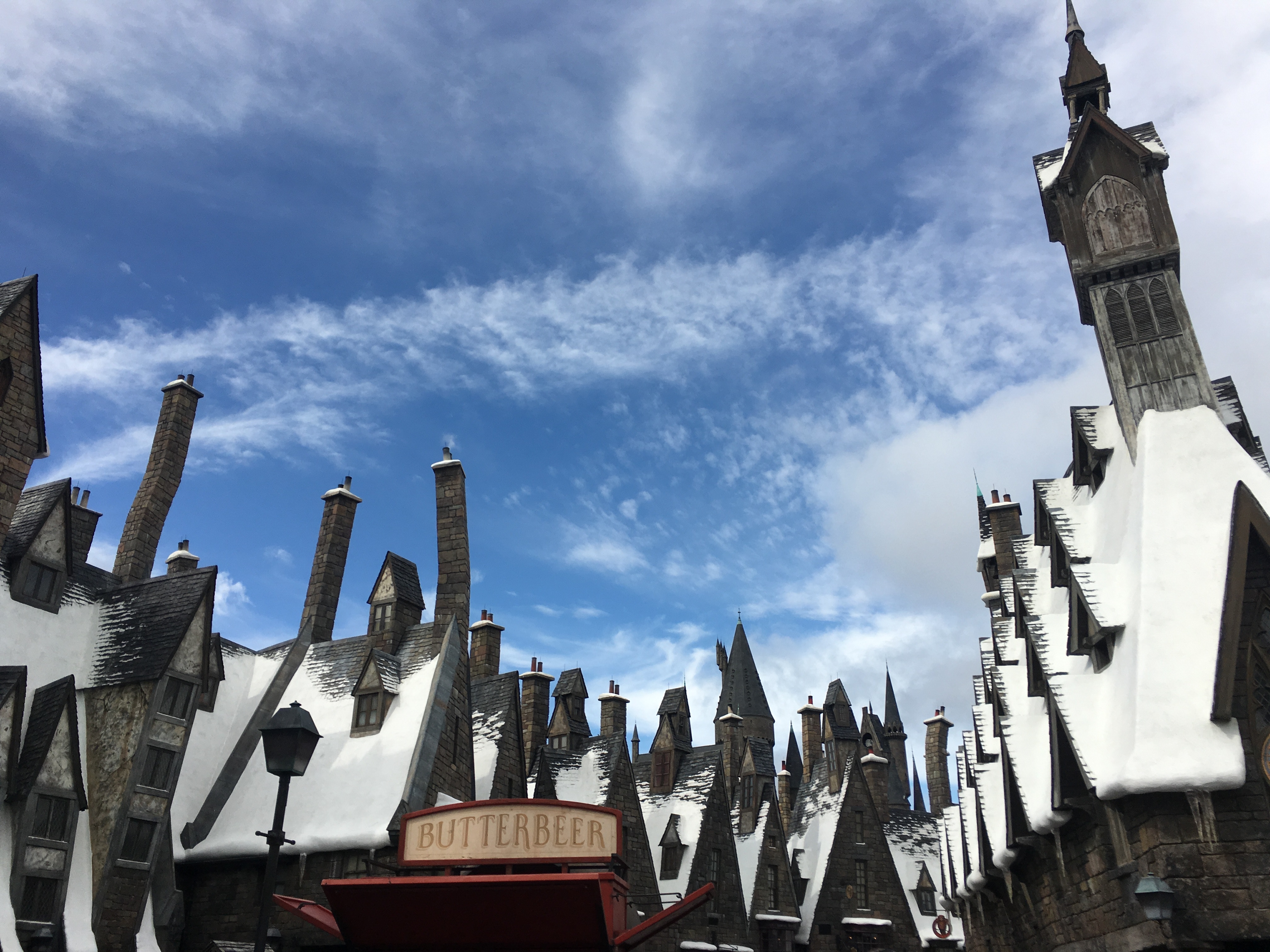 A picture of rooftops from the Harry Potter franchise