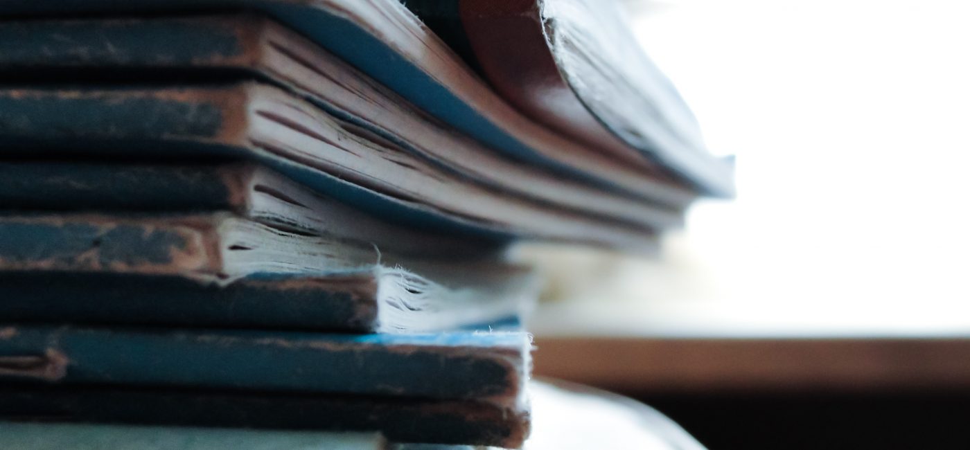 Piles of writers Notebooks