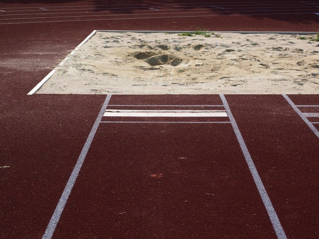 Picture of a long jump sand pit